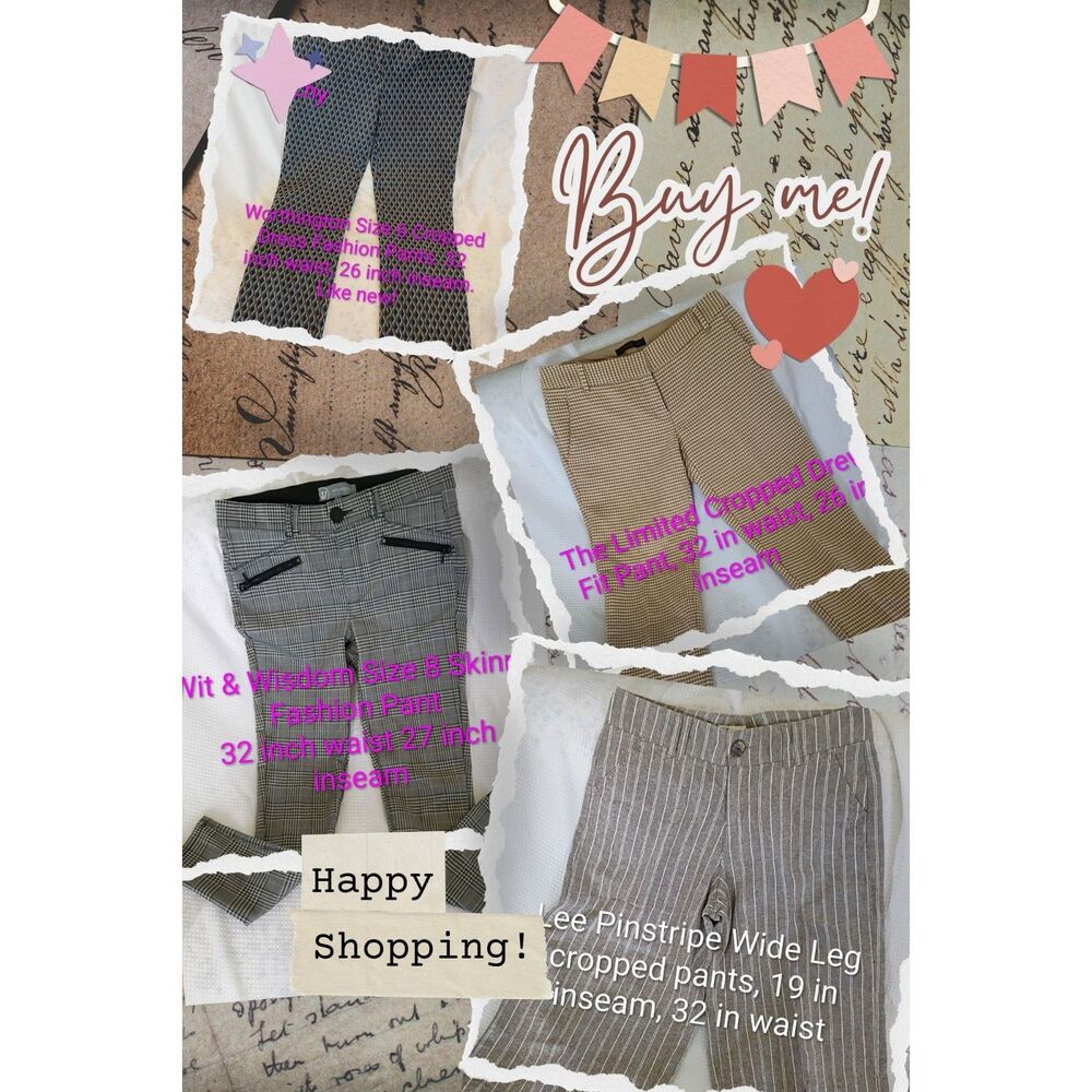 Size 6/8 Women's Fashion Pant Bundle! Lee, Worthington, Wit & Wisdom, Limited